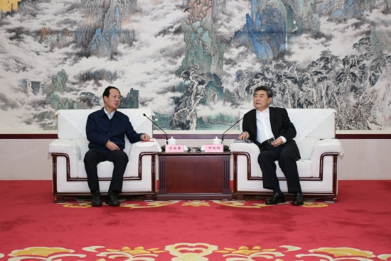 丁焰章拜會安徽省委常委、常務(wù)副省長鄧向陽