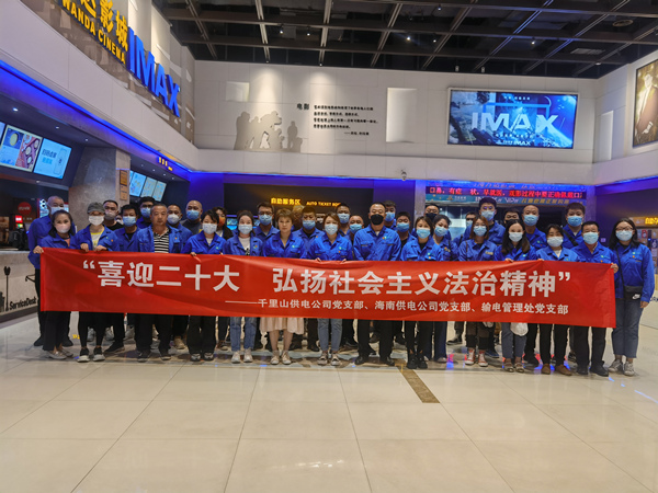 烏海供電公司多家黨支部聯(lián)合開展“喜迎二十大，弘揚(yáng)社會主義法治精神”主題觀影活動