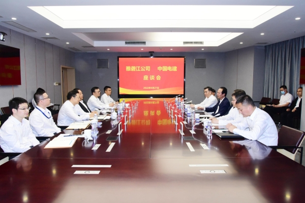 丁焰章與雅礱江公司黨委書記、董事長祁寧春座談