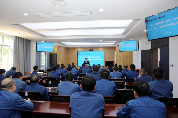 陜煤石電公司召開(kāi)2022年合理化建議、技術(shù)成果發(fā)布會(huì)暨班組建設(shè)表彰會(huì)