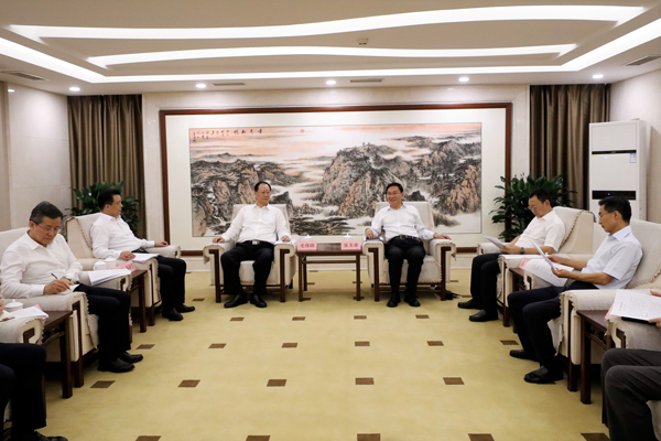國務院國資委黨委書記、主任張玉卓會見湖南省委副書記、省長毛偉明