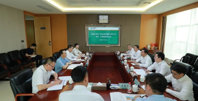 電氣風(fēng)電黨委書記、董事長喬銀平一行拜訪甘肅電投集團