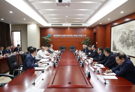 丁焰章與重慶交通開投集團(tuán)黨委書記、董事長石繼東舉行會(huì)談